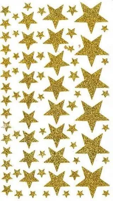 Immagine prodotto di Adesivi glitterati a forma di stella - Oro