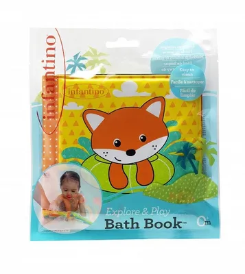 Produktbild von Infantino Badebuch Tiere abwaschbar für Babys ab Geburt in kräftigen Farben