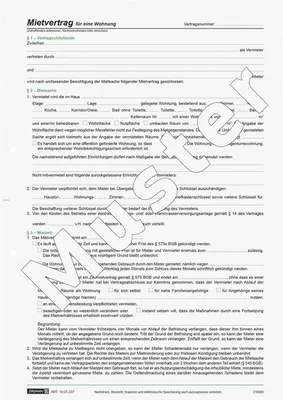 Produktbild von BRUNNEN 1025222 Formular "Mietvertrag für Wohnungen" A4