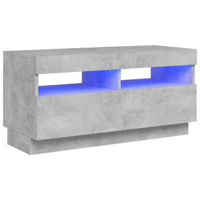 Zdjęcie produktu dla vidaXL Szafka pod telewizor z oświetleniem LED betonowa szara 80x35x40 cm