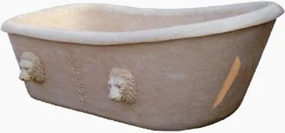 Luxus Barock Marmor Badewanne Beige Luxury Baroque Marble Bathtub Beige