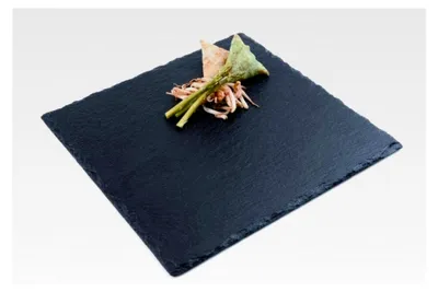 Produktbild von Naturschieferplatte, 30 x 30 cm, Materialstärke 6-9 mm, mit möbelschonenden Füßchen