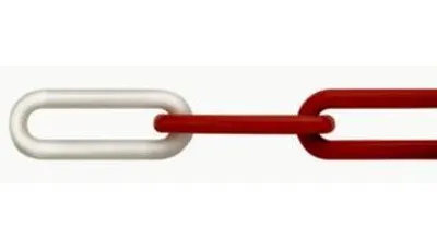 Produktbild von Vormann Absperrkette Stahl 6mm rot-weiß 15 Meter