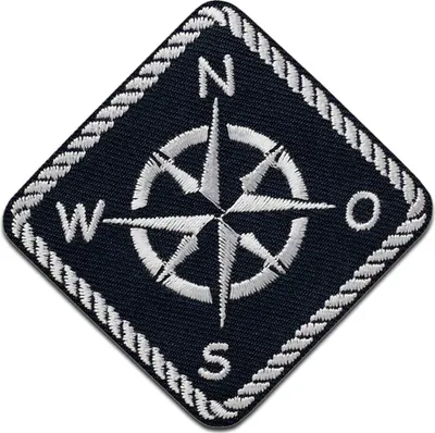 Obrázek produktu pro Kompass Maritim - nažehlovací nášivka, nažehlovací aplikace, nášivky, k nažehlení, velikost: 7 x 7 cm