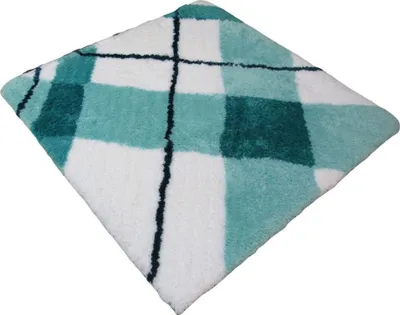 Produktbild von Batex WC Vorleger Toilettenvorleger Badematte Bad Teppich 60x60cm Chloe Aqua Mint Weiß Blau