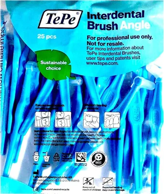 Produktbild von TePe Angle Interdentalbürsten 0,6 mm 25 Stück blau