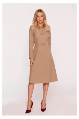 Zdjęcie produktu dla Stylove Sukienka damska midi Marau S413 beżowa M