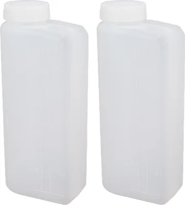 Zdjęcie produktu dla 2 sztuki butelek o pojemności 600 ml do mieszania oleju i benzyny w silnikach dwusuwowych, profesjonalne pojemniki do mieszania oleju przeznaczone do pił łańcuchowych i żelazek