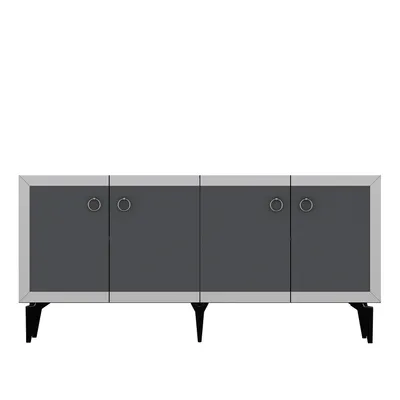 Image de Skye Decor, Ponny - Anthracite, Argent, Meubles de salon, Anthracite, 150 x 40 x 79 cm