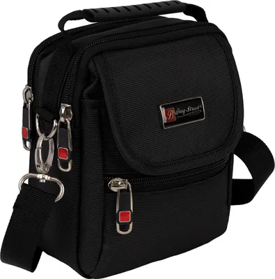 Produktbild von Bag Street Kleine Herrentasche  Gürteltasche Schultertasche T0115 Schwarz