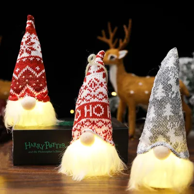 LED-Weihnachtswichtel, 3er-Set, Tischdeko, Weihnachtsdeko