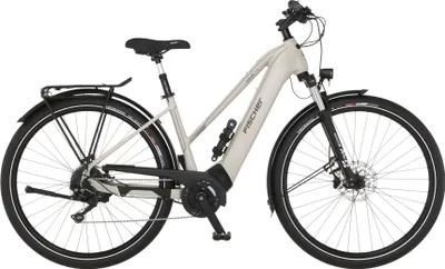 Produktbild von FISCHER E-Bike Pedelec Trekking Viator 7.0i Trapez, výška rámu 45 cm, 28 palcov, batéria 630 Wh, stredový motor, prehadzovačka, LCD displej, cementovo šedá
