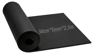 EVA-Schaumstoff 34x250 cm, 5 mm, schwarz, Bastelschaum