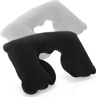 Produktbild von com-four® 2x Aufblasbares Nackenstützkissen - Praktisches Nackenhörnchen zum Aufpusten - Ideales Reise Kissen für unterwegs