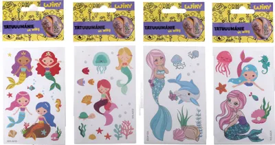 Produktbild von Tattoo-Abziehbilder – Meerjungfrauen 17,5 x 8,5 cm