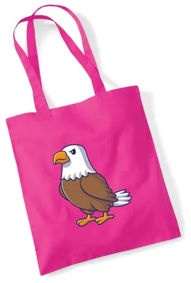 Produktbild von Huuraa Jutebeutel Adler Comic 10 Liter Fuchsia Baumwolle Tasche Geschenkidee