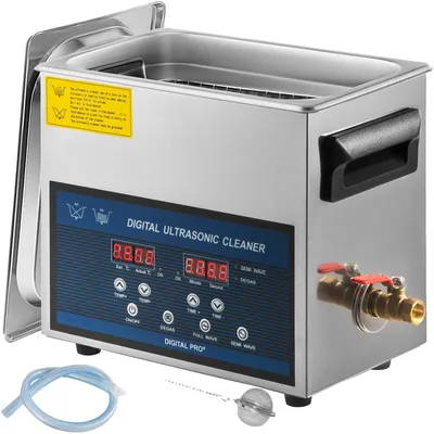 Produktbild von VEVOR 6L Ultraschallreiniger Dualfrequenz Ultraschallreinigungsmaschine mit Heizung Schmuckreiniger für Teile Schmuck Brille Ring Zahnprothese Schallplatte Leiterplatte 28/40KHz, 6 L
