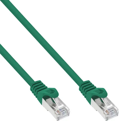 Produktbild von InLine® Patchkabel, SF/UTP, Cat.5e, grün, 1m