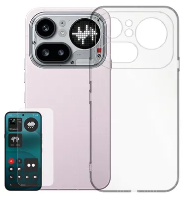 Produktbild von Handyhülle + 9H Schutzglas für Nothing Phone 4a Pro TPU Set Bundle Transparent
