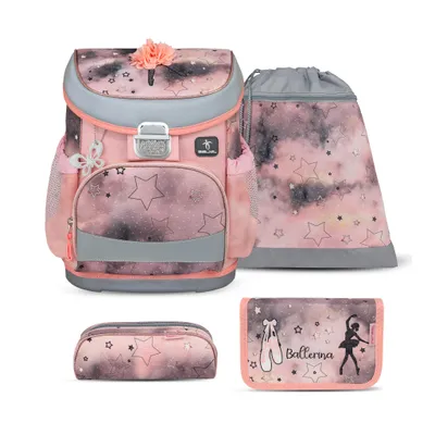 Belmil Mini-Fit ergonomisches Schulranzen-Set 4-teilig "Rose Ballet" mit Brustgurt