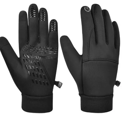 Produktbild von Winterhandschuhe Thermo Touchscreen Handschuhe Fahrradhandschuhe für Outdoor, Schwarz, Größe: M, Stil A