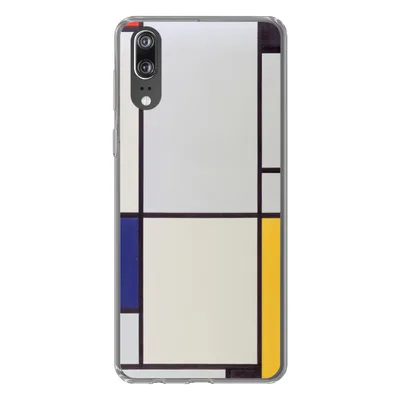 Produktbild von MuchoWow® Handyhülle Schutzhülle Hülle für Huawei P20 Tableau I - Piet Mondrian Silikon Softcase Handy Hülle - Hardcover