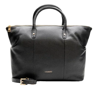 Produktbild von Lazarotti Leder Schultertasche Shopper Bologna Leather Icon-Bag Black schwarz