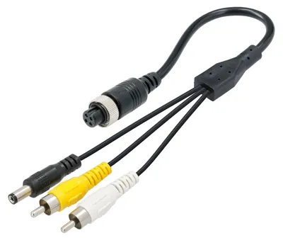 Produktbild von 4 Pin Rückfahrmonitor Adapterkabel Anschlusskabel Cinch Adapter (RCA, Video, Audio) 12V-24V