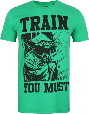 Obrázek produktu pro Star Wars - pánské tričko "Train You Must" TV827 (M) (zelená/černá)