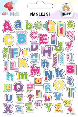 Produktbild von Kindern Aufkleber Set Bunte Buchstaben 100x150 mm