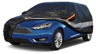 Produktbild von Autoabdeckung 10 Schichten Wasserdicht Atmungsaktiv für Ford Focus (1999-2023) Schwarz