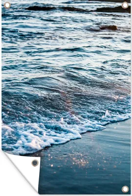 Produktbild von MuchoWow® 40x60 cm Outdoor-Poster Gartendeko Sichtschutz Garten Poster für den Garten  Meer - Strand - Wellen