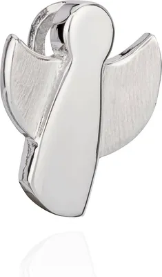 Produktbild von 11x10mm Schutzengel winzig Kettenanhänger 925 Silber Taufengel Anhänger teilmatt