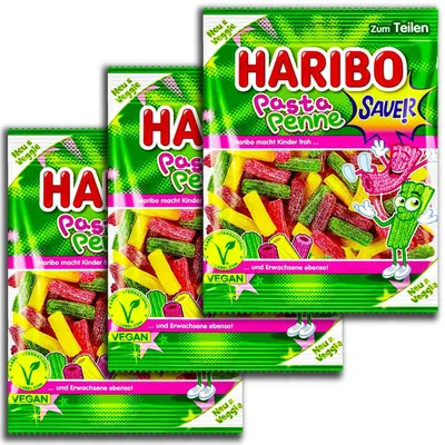 Obrázok produktu pre Haribo Pasta Penne Sour Fruit Gum osviežujúca príchuť 160g