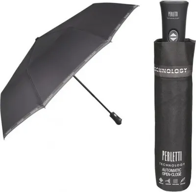 Image de PERLETTI Technology, parapluie pliant automatique Bordo / noir, 21765