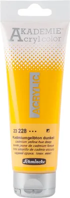 Produktbild von Schmincke 120ml AKADEMIE Acryl color Kadmiumgelbton dunkel Acryl 23 228 012