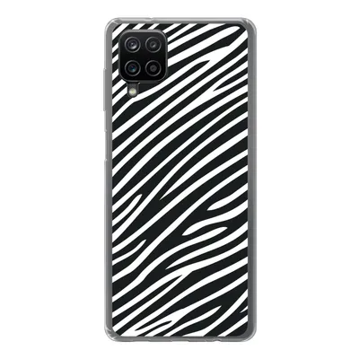 Produktbild von MuchoWow® Handyhülle Schutzhülle Hülle für Samsung Galaxy A12 Tiermuster - Zebra - Schwarz Silikon Softcase Handy Hülle - Bild