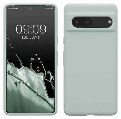 Produktbild von kwmobile Handyhülle für Google Pixel 7 Hülle, für Pixel 7 Case - Hülle Silikon - kabelloses Laden - Cool Mint