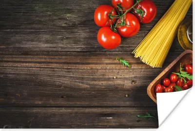 Produktbild von MuchoWow® Poster Nudeln - Tomate - Küche 120x80 cm - Bilder