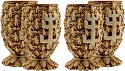 Produktbild von Plantation Rum Glas 4er Set Stiggins Shot Gläser 4x Tonbecher für 2cl / 4cl