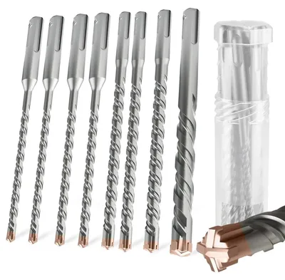 Produktbild von SDS Plus Bohrerset, 8-teilig, Ø 5-12 mm, für Beton und Mauerwerk