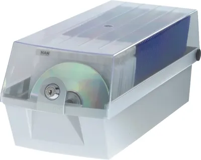 Image de HAN Portefeuille CD/DVD - plastique, polystyrène - gris - 60 CD/DVD