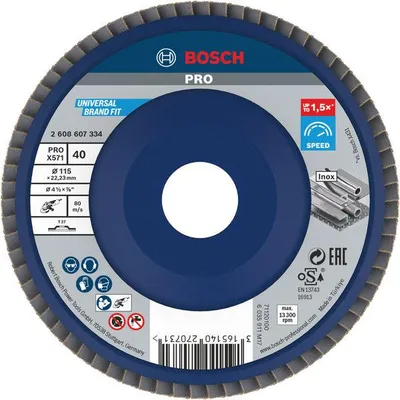 Produktbild von PRO X571 Fächerschleifscheibe, gerade, 115 mm, K40