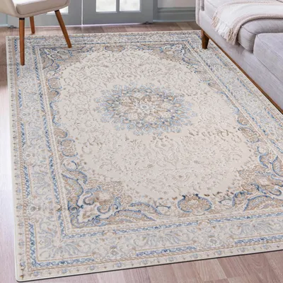 Produktbild von Mazovia Teppich Beige Orientalisch Vintage - Wohnzimmer, Schlafzimmer, Esszimmer, Büro, Kurzflor Rechteckig - ® - 120 x 170 cm