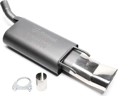 Image de Echappement sport 70x140mm DTM haut ovale rebordé avec ABE pour Opel Corsa B type S93