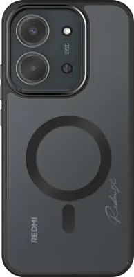 Image de Avizar, coque pour Redmi 15C avec anneau MagSafe intégré, noir transparent