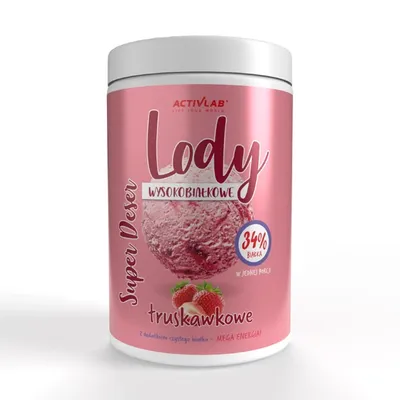 Zdjęcie produktu dla Super Deser Lody Truskawkowe Wysokobiałkowe Activlab