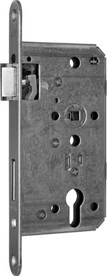 Image de BMH serrure à mortaiser Meisterstück PZW, droite, broche 55, têtière ronde 20mm, inox