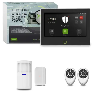 Produktbild von HUXGO Alarmanlage WLAN GSM 4G HXA700 7" 1 PIR + 1 Türsensor App Steuerung