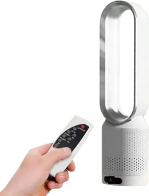 Image de Ventilateur sur pied 58 x 14,5 cm - 8 vitesses - Télécommande - Effet rafraîchissant
